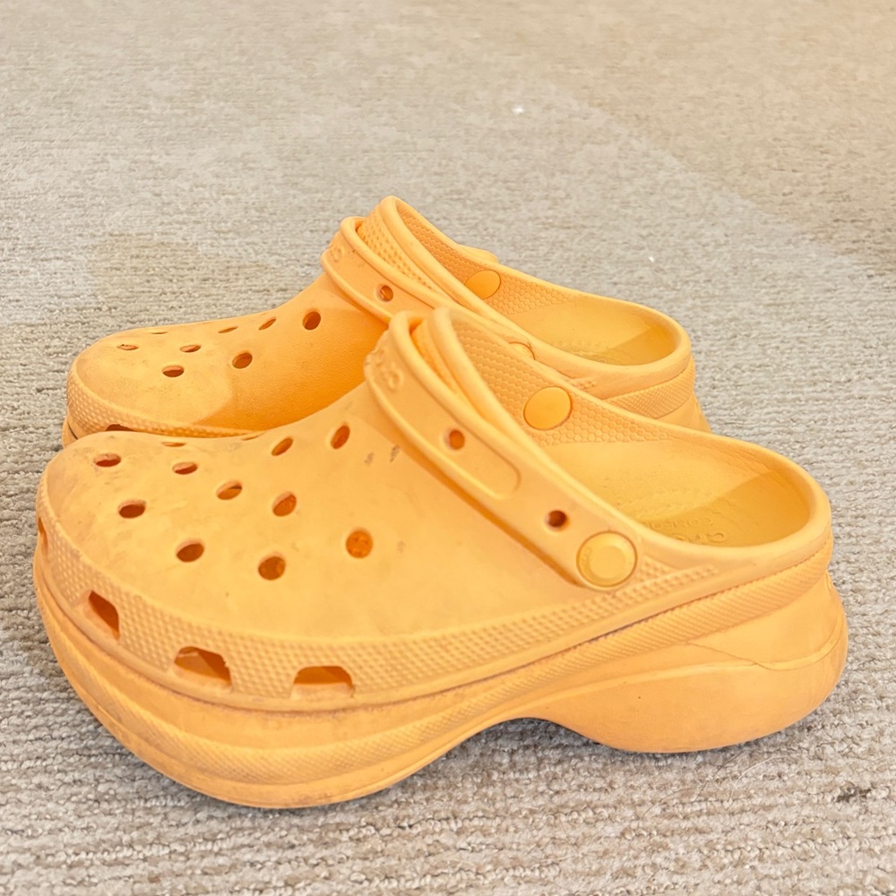 Orange Clog Platform Crocs Size 6 Women